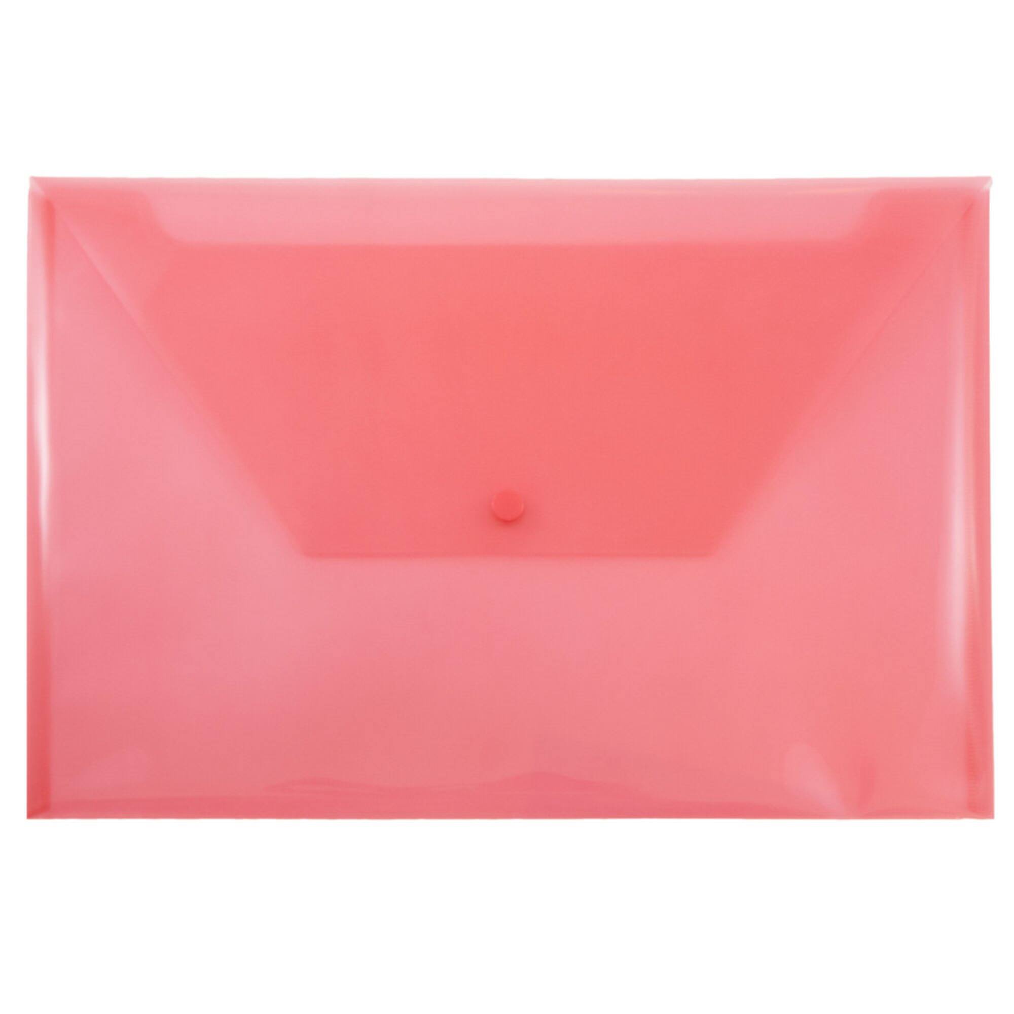 JAM Paper 9.8" x 14.5" Plastic Snap Closure Envelopes